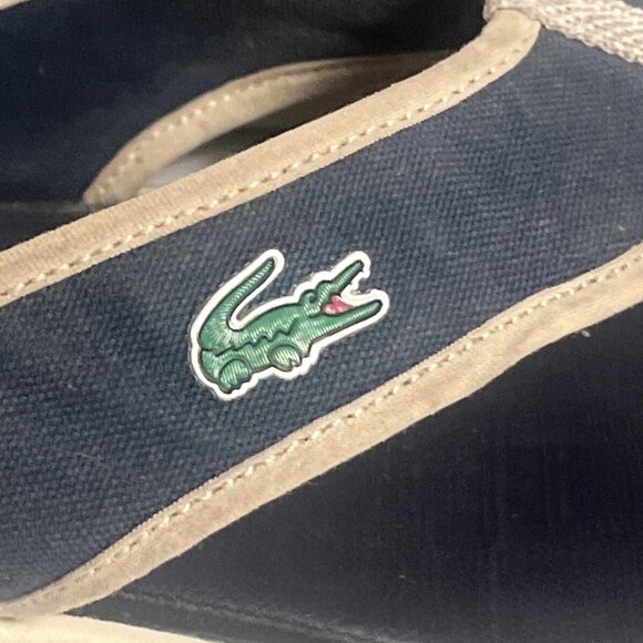 Lacoste L.30 Round Toe Flip Flops Sandals Navy Blue Size 17 US 15 UK - Picture 4 of 6